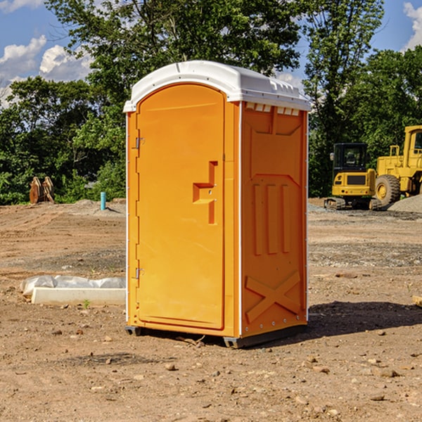 can i customize the exterior of the porta potties with my event logo or branding in Pineland